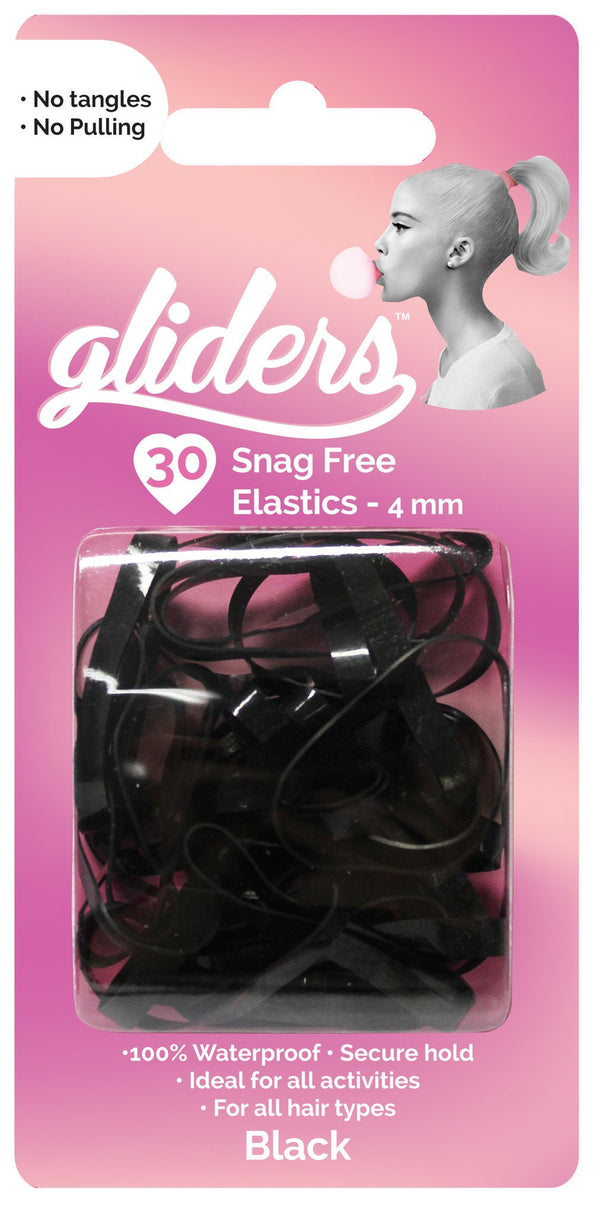 GLIDERS SNAG FREE HAIR ELASTICS 30PC