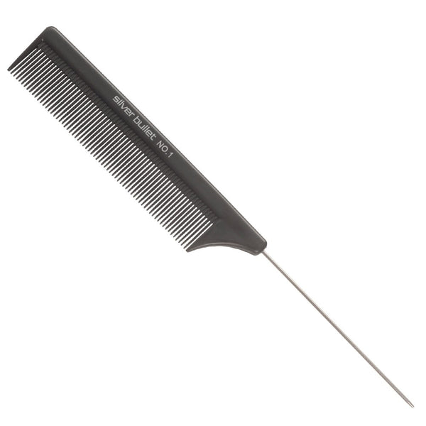 SILVER BULLET PROFESSIONAL CARBON METAL TAIL COMB