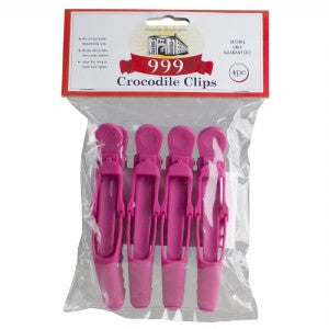RUBBERISED CROCODILE SECTION CLIPS 4PK