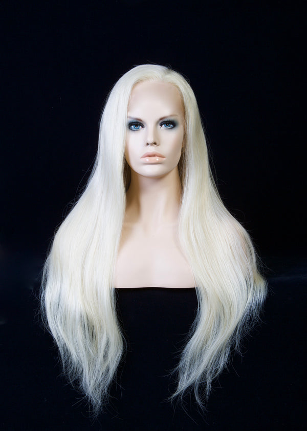 Human Hair Platinum Blonde 24"