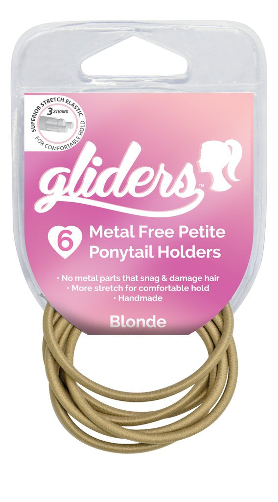 GLIDERS METALFREE PETITE HAIR ELASTICS 6PC